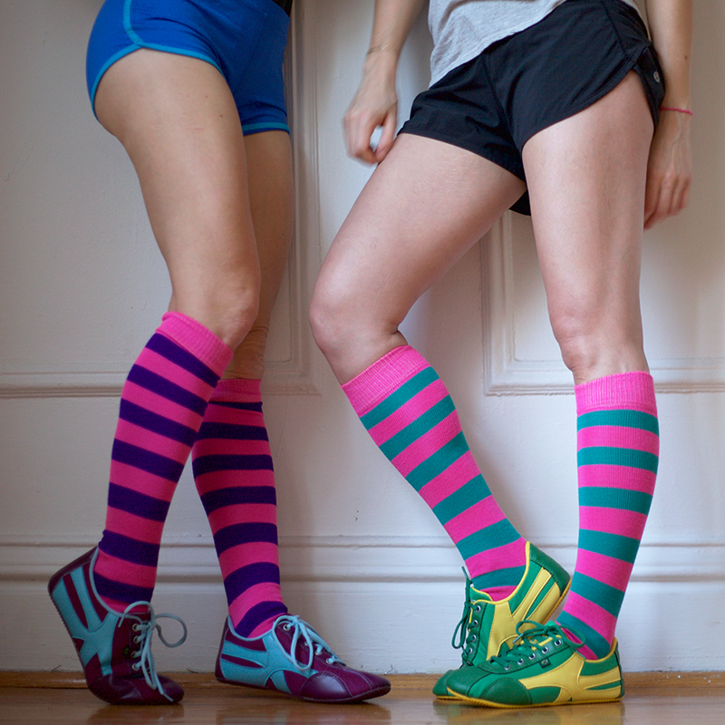 Womens/Girls Graffiti Bizarre Elements And Characters Casual Socks Yoga Socks Over The Knee High Socks 23.6 